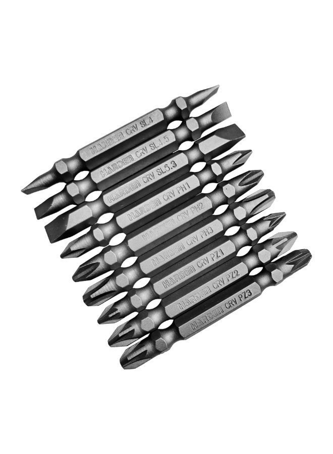 رأس دريل مغناطيسي مزدوج S2 مضاد للانزلاق – أسود – 10 قطع – قوة تثبيت عالية ودقة احترافية - Image 3